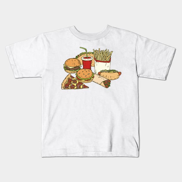 Fast Food Kids T-Shirt by deepfuze